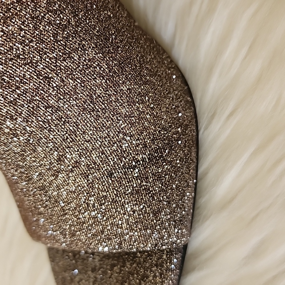 Calvin Klein Matos Open Toe Glitter Pump Heels Heel in Mahog Women's Size 9.5 - Picture 7 of 17